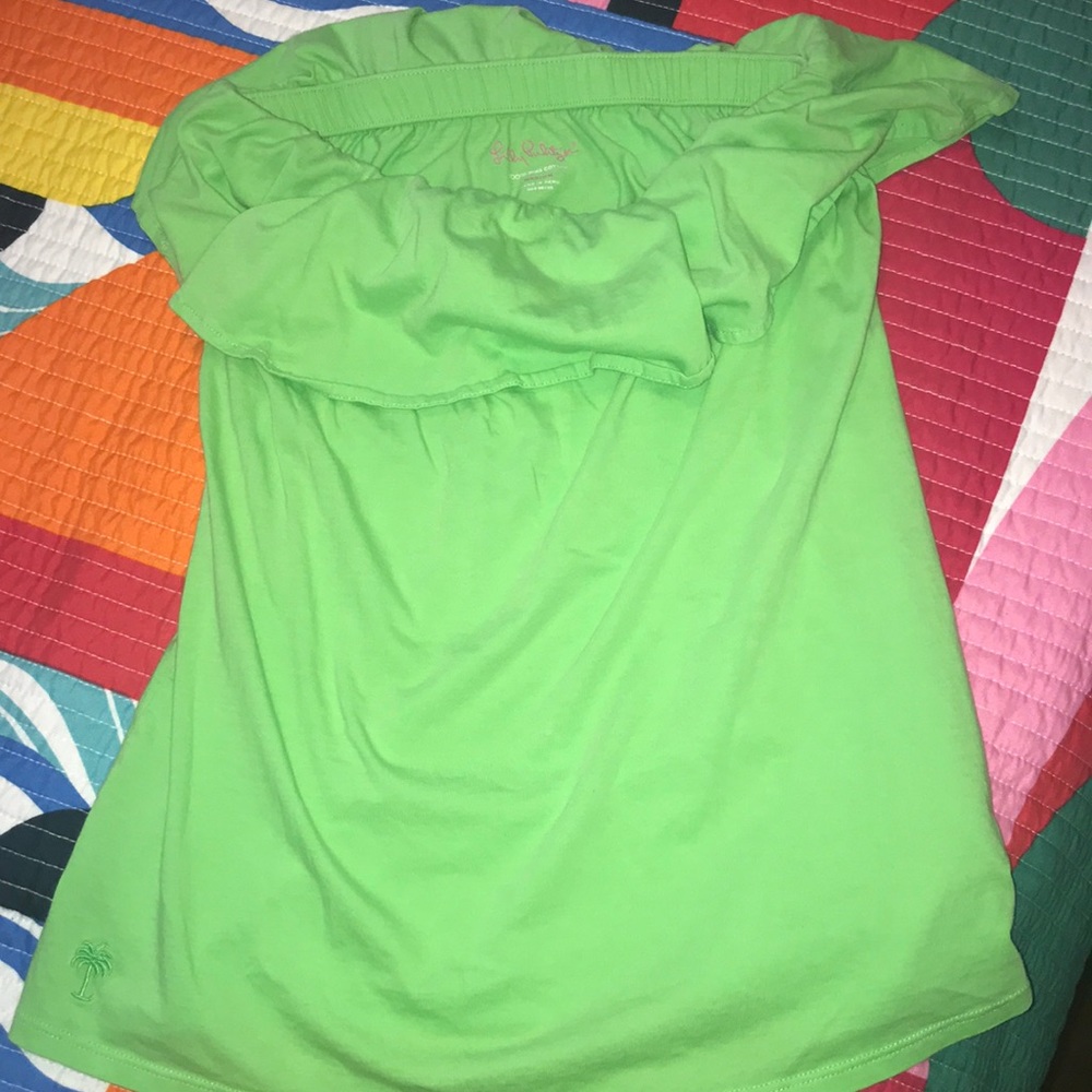 Lilly Pulitzer ruffle strapless top